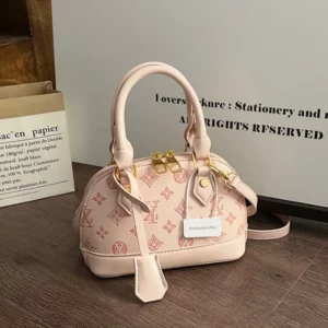 Classic style small handbag - Women's shell bag, simple and fashionable, versatile and stylish, embossed design, single shoulder - Image 1