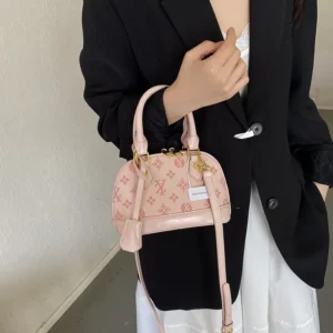 Classic style small handbag - Women's shell bag, simple and fashionable, versatile and stylish, embossed design, single shoulder - Image 6