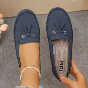 Summer Women Flats 2026 New Round Toe Leather Ladies Casual Shoes Big Size Slip Relaxation Comfort Women Dress Shoes 78 - Image 4