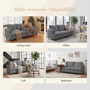 3 Seater Couch, 83" Comfy Corduroy Sofa with Deep Seat, Modern Sofa Couch for Living Room, Office, Bedroom, Apartment (Pillows not Included) - Image 4