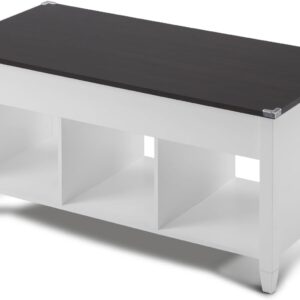 VINGLI Farmhouse Lift Top Coffee Table, Rustic Grey with Storage Shelf/Hidden Compartment, Mesa De Centro para Sala, Rustic Brown (White Brown, 40" L) - Image 7