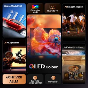 Hisense 65 inch QLED Smart TV E7Q-Quantum Dot Colour, AI Picture, Dolby Vision, Dolby Atmos, Share to TV, Voice Control, Filmmaker Mode, Youtube, Netflix, Disney+ 65E7Q (2025 UAE Version) - Image 9