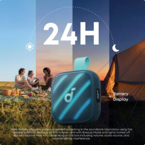 soundcore Boom Go 3i Portable Bluetooth Speaker by Anker, 24H Playtime, 15W Punchy Sound, Emergency Power Bank, Powerful BassUp 2.0, Bluetooth 6.0, IP68 Waterproof for Hiking/Cycling/Camping (Blue) - Image 4