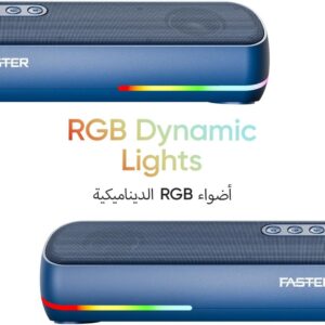Faster Ryzo Z16 Soundbar - 16W Wireless Sound Bar 415x133x100mm Bluetooth 5.3 EDR 5H Playback RGB Light TWS - Portable Speaker USB AUX, TF Card - Hands-Free Call 360° Surround Sound (Charcoal Grey) - Image 6