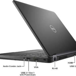 (Renewed) Dell Latitude 5490 / Intel 1.7 GHz Core i5-8350U Quad Core CPU / 16GB RAM / 512GB SSD / 14" FHD (1920 x 1080) Display/HDMI/USB-C/Webcam/Windows 10 Pro, Black - Image 5