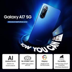Samsung Galaxy A17 5G Gray (8GB RAM / 256 GB Storage) Android Smartphone | 6x OS Upgrades, Large Display, 50MP OIS Camera | International Version - Image 6