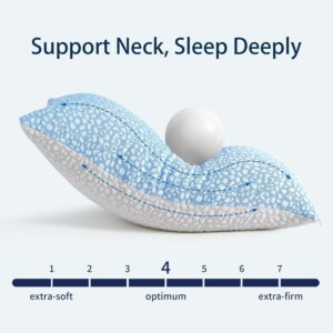 Firm Memory Foam Bed Pillows Queen Size Set of 2,Adjustable Cooling Side Sleeper Pillow,Hotel Collection Breathable Support, Washable Cover with Zipper,Home Gifts - Image 5