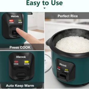 Macook Mini Rice Cooker | 6-Cup (0.6L) Small Rice Maker | One-Button Operation | Non-Stick Inner Pot | Automatic Keep Warm & Overheat-Proof | for 1-6 People, Students & Small Families (Green) - Image 6