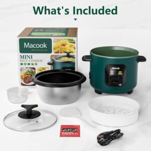 Macook Mini Rice Cooker | 6-Cup (0.6L) Small Rice Maker | One-Button Operation | Non-Stick Inner Pot | Automatic Keep Warm & Overheat-Proof | for 1-6 People, Students & Small Families (Green) - Image 8
