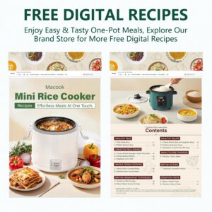 Macook Mini Rice Cooker | 6-Cup (0.6L) Small Rice Maker | One-Button Operation | Non-Stick Inner Pot | Automatic Keep Warm & Overheat-Proof | for 1-6 People, Students & Small Families (Green) - Image 9