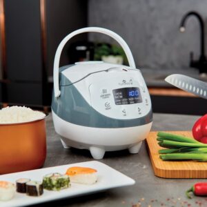 Yum Asia Panda Mini Rice Cooker With Ninja Ceramic Bowl and Advanced Fuzzy Logic (3.5 cup, 0.63 litre) 4 Rice Cooking Functions, 4 Multicooker functions, Digital LED display - 120V - Image 2