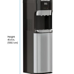 Brio Bottom Loading Water Cooler Dispenser for 5 Gallon Bottles - 3 Temperatures with Hot, Room & Cold Spouts, Child Safety Lock, LED Display with Empty Bottle Alert, Stainless Steel - Image 3