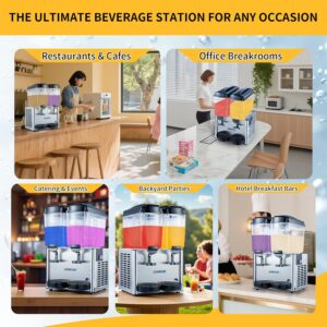 Commercial Beverage Dispenser, 36L (9.5 Gal) Refrigerated Juice Drink Machine, Stainless Steel Cold Iced Tea Cooler for Restaurant, Bar, Buffet - Image 5