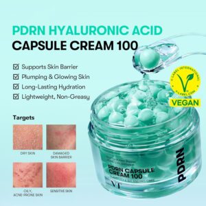 VT COSMETICS PDRN Capsule Cream 100, Hydrating Face Moisturizer with 100,000ppm PDRN, Hyaluronic Acid, 9 Peptides, Firming & Plumping Nourishing Cream, Korean Skin Care, 1.69 fl. oz. - Image 2