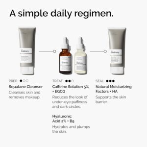The Ordinary Caffeine Solution 5% + EGCG, Depuffing Eye Serum for Dark Circles and Tired Eyes - Image 6