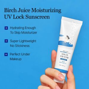 ROUND LAB Birch Juice Moisturizing UV LOCK SPF 45 Broadspectrum 1+1 (2-pack), Hydrating Lotion-like Lightweight Glow Sunscreen for Sensitive Skin, No White Cast, Fragrance-Free, Korean Sunscreen - Image 2