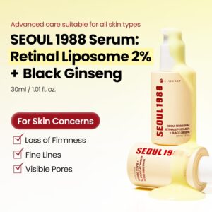 K-SECRET SEOUL 1988 Retinal Serum – Formulated with Advanced Retinal Liposome 2% and 58% Black Ginseng Extract | Fine Lines and Skin Texture Care Serum | Korean Skincare, 30ml / 1.01 fl oz - Image 2
