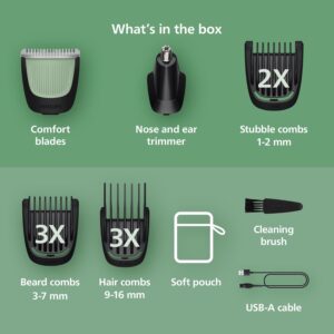 Philips Norelco All-in-One 3000 Series 13 in 1 Trimmer, Beard Styler & Men's Hair Clipper, 9 Length Settings & Self-Sharpening Skin-Friendly Blades, MG3919/50 - Image 3