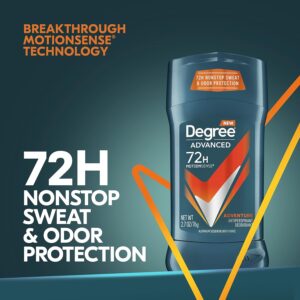 Degree Men Antiperspirant Deodorant Adventure Antiperspirant For Men With MotionSense Technology 2.7 oz, Pack of 4 - Image 6