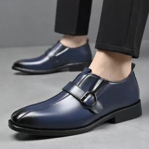Men's Fashionable British Style Leather Shoes Classic Derby Loafers Formal Shoes Trendy Footwear-HT186 - Image 5