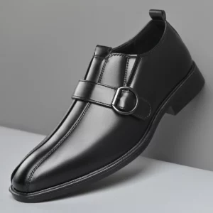 Men's Fashionable British Style Leather Shoes Classic Derby Loafers Formal Shoes Trendy Footwear-HT186 - Image 4
