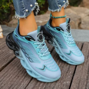 Summer Unisex Running Shoes Women Lightweight Mesh Breathable Comfortable Flat Soft Tennis Shoes Lace-up Sneakers - Image 4