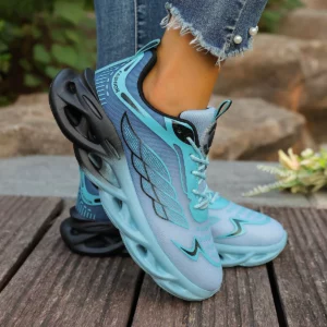 Summer Unisex Running Shoes Women Lightweight Mesh Breathable Comfortable Flat Soft Tennis Shoes Lace-up Sneakers - Image 6