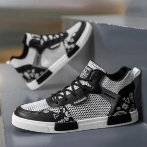 Large Size 47 High Top Sneakers For Men Breathable Mesh Casual Sports Shoes Man Trainers Outdoor Non-slip Men's Skateboard Shoes - Image 4