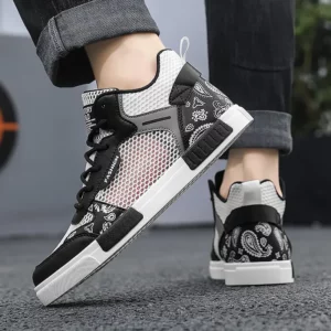 Large Size 47 High Top Sneakers For Men Breathable Mesh Casual Sports Shoes Man Trainers Outdoor Non-slip Men's Skateboard Shoes - Image 5