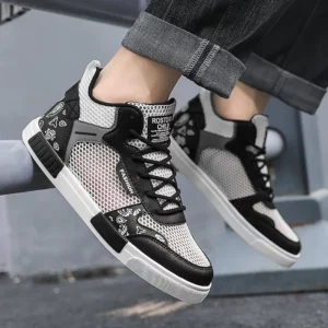 Large Size 47 High Top Sneakers For Men Breathable Mesh Casual Sports Shoes Man Trainers Outdoor Non-slip Men's Skateboard Shoes - Image 6