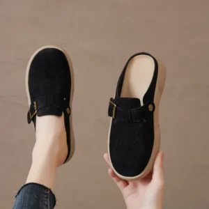 Fashion Womens Shoes Luxury Genuine Leather Muller Slippers for Woman Comfort Vacation Casual Shoes Designer Shoes Zapatos Mujer - Image 4