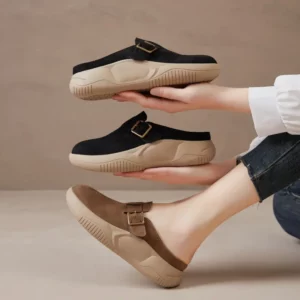Fashion Womens Shoes Luxury Genuine Leather Muller Slippers for Woman Comfort Vacation Casual Shoes Designer Shoes Zapatos Mujer - Image 6