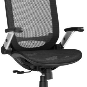 GABRYLLY Ergonomic Office Chair, High Back Home Desk Chair with Headrest, Flip-Up Arms, 90-120° Tilt Lock and Wide Cushion, Big and Tall Mesh Chairs for Man Woman, Black Task Chair - Image 9