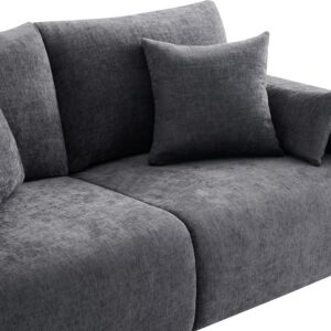 70” Loveseat Sofa, Grey Love Seat Couches for Living Room, 2 Seater Small Couch for Small Spaces, Bedroom, Office Sofas - Image 7