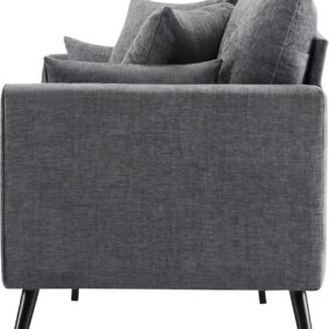 70” Loveseat Sofa, Grey Love Seat Couches for Living Room, 2 Seater Small Couch for Small Spaces, Bedroom, Office Sofas - Image 9