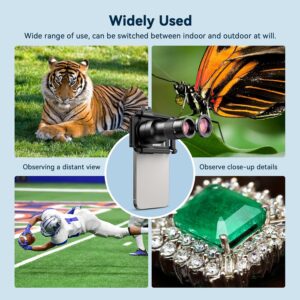 Evil eye 2 in 1 Phone Camera Lens Kit, 6X Telephoto Lens & 150mm Macro Lens with Universal Lens Clip, Phone Lens Attachment for iPhone and Andriod - Image 6