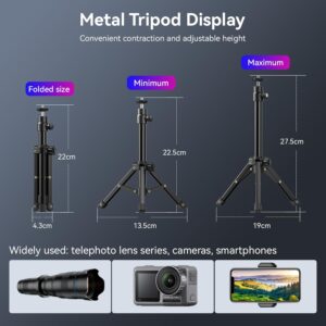 APEXEL 36x Telephoto Lens for iPhone | Kit with Sturdy Metal Tripod for Smartphones, Compatible with iPhone 16 15 14 13 12 Pro Max, Samsung Galaxy, Google Pixel - Image 5