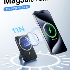 Magsafe Portable Charger,10000mAh Wireless Magnetic Power Bank with USB C Charging and stand, Travel Essential for Magsafe Battery Pack Compatible with iPhone 17/air/16/15/14/13/12 Series - Image 2