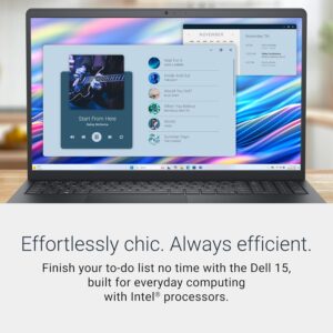 Dell 15 Laptop DC15250-15.6-inch FHD 120Hz Display, Intel Core 3 Processor 100U, 8GB DDR4 RAM, 512GB SSD, Intel UHD Graphics, Windows 11 Home, Onsite Service - Carbon Black - Image 11