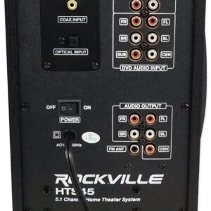 Rockville HTS45 800w 5.1 Channel Home Theater Audio System, Bluetooth Connectivity, USB/SD Playback, Wall-Mountable Speakers, for Home Entertainment - Image 7