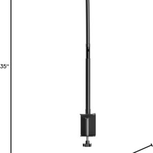 Airlonv LED Desk Lamp for Office Home, Eye-Caring Desk Light with Stepless Dimming Adjustable Flexible Gooseneck, 10W USB Adapter Desk Lamp with Clamp for Reading, Study, Workbench (Black) - Image 6