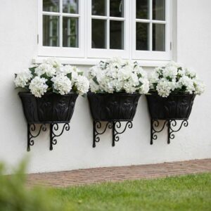 Daynight 4 Pcs Hydrangea Artificial Flowers Outdoor Silk Bouquets, UV Resistant Faux Hydrangeas Flowers for Table Vase Centerpieces Outside Party Wedding Baby Shower Home Outdoor Decor (4, White) - Image 4