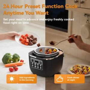 Fullwill Electric Pressure Cooker Lite, Slow Cooker, Rice, Sauté, Warmer, Olla de Presion Nonstick Pot 3 Quarts - Image 8