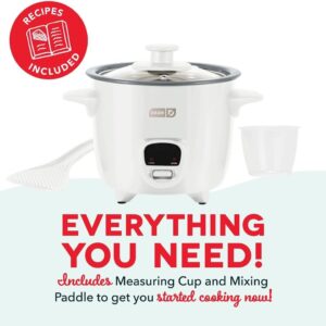 Dash Mini Ceramic Rice Cooker - Designed for Single-Serve Cooking - Compact Rice Cooker with Nonstick Removable Pot, Keep Warm Function & Easy-to-Clean Sleek Design - White Ceramic - Image 6
