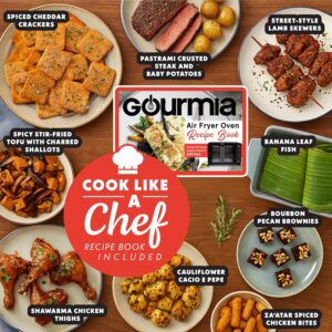 Gourmia French Door Air Fryer Toaster Oven – 6-Slice Capacity, FryForce 360°, Digital Display with 17 Cooking Presets, Black - Image 5