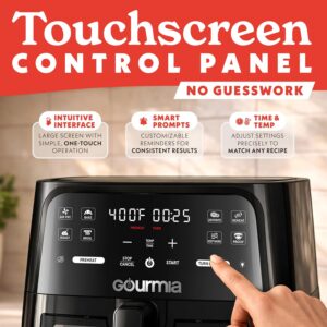 Gourmia 8 Qt Air Fryer, 8 Presets with Digital Display, FryForce 360° Technology, Easy View Window & Interior Light, Dishwasher Safe Basket, Black - Image 3