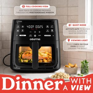 Gourmia 8 Qt Air Fryer, 8 Presets with Digital Display, FryForce 360° Technology, Easy View Window & Interior Light, Dishwasher Safe Basket, Black - Image 5
