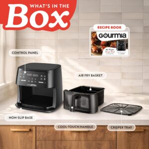 Gourmia 8 Qt Air Fryer, 8 Presets with Digital Display, FryForce 360° Technology, Easy View Window & Interior Light, Dishwasher Safe Basket, Black - Image 6