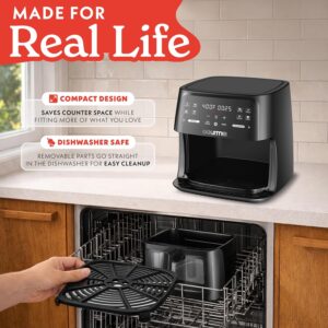 Gourmia 8 Qt Air Fryer, 8 Presets with Digital Display, FryForce 360° Technology, Easy View Window & Interior Light, Dishwasher Safe Basket, Black - Image 7