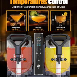 Slushie Machine, No Ice Needed, 1.05 Gallons x 2 Tank Slushy Machine with Food-Grade PC Tank for Home Party Bars, 400W Margarita Machine with Auto Clean for Slush, Juice - Image 3
